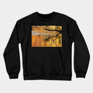 Golden Autumn Reflection in the Water Crewneck Sweatshirt